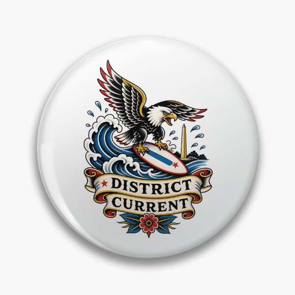 Item preview, Washington DC District Current – Surfing Eagle designed and sold by Fenay Designs.