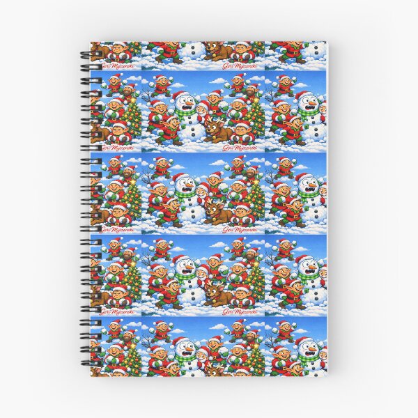Item preview, Santa’s Snowball Chaos – Mischievous Elves & Reindeer Christmas Fun designed and sold by The Art Queen Of Michigan .