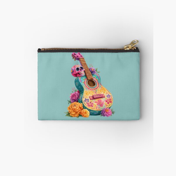 Item preview, Dia de Muertos Floral Guitar | Mexican Sugar Skull Art designed and sold by MythicMood.