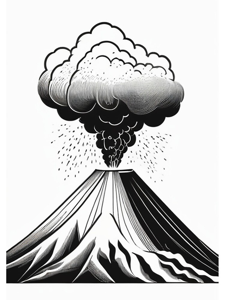 Imagen 4 de 4, Funda de iPhone con la obra Art - Stylized Volcano, Graphic Representation of a Natural Disaster, diseñada y vendida por Reverso-Design.