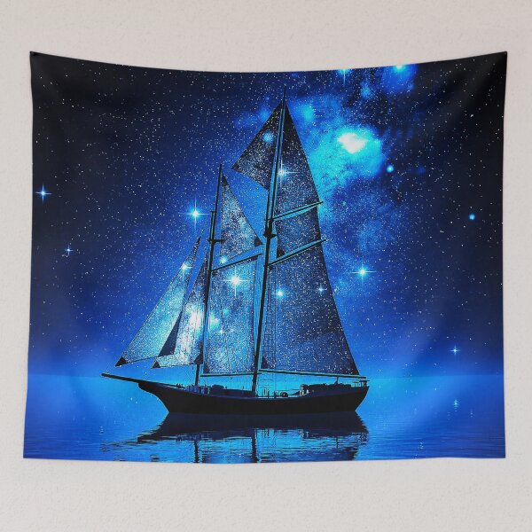Item preview, Majestic Sailing Under a Starry Night Sky designed and sold by Exodoi.
