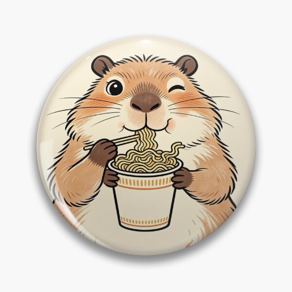Item preview, Cute Hamster Eating Spicy Ramen - Cute Mascot with Volcano Art designed and sold by ZINO WORLD.