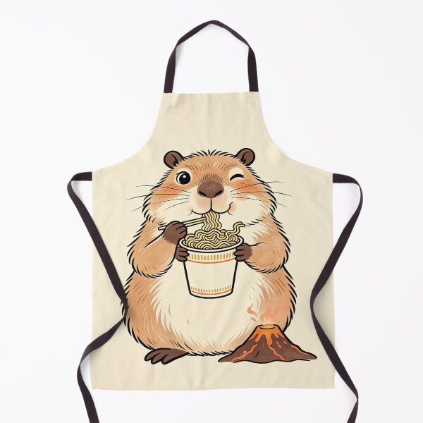 Item preview, Cute Hamster Eating Spicy Ramen - Cute Mascot with Volcano Art designed and sold by ZINO WORLD.