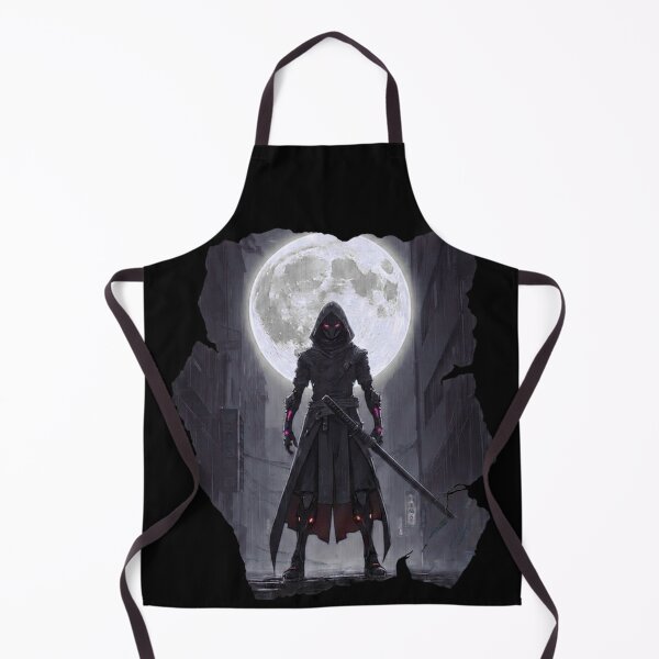Item preview, Another of Neon Cyborg Samurai Ronin Holographic Moon Cyberpunk Art designed and sold by The Fine Print by BassAddict.