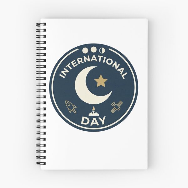 Item preview, International Moon Day Crescent Moon Space Exploration Badge Design designed and sold by Palette & Hue.