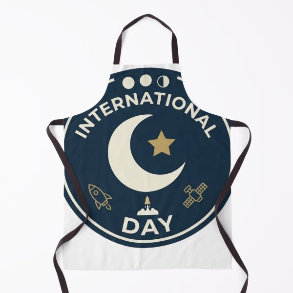 Item preview, International Moon Day Crescent Moon Space Exploration Badge Design designed and sold by Palette & Hue.