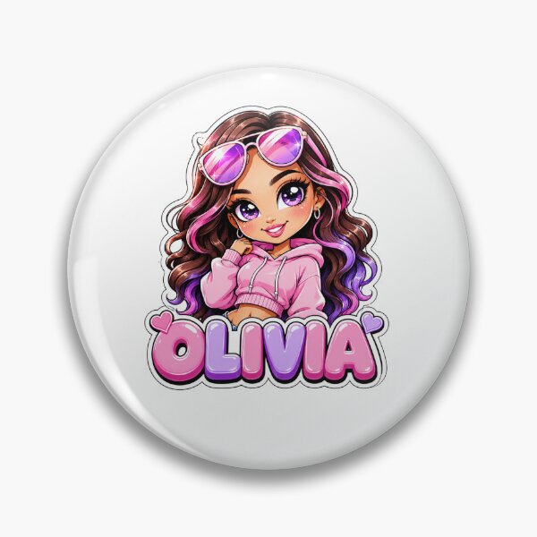 Item preview, Olivia – Stylish Anime Girl Name Mascot designed and sold by AlexLineArt.
