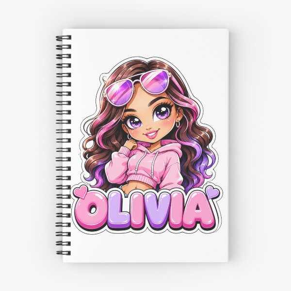 Item preview, Olivia – Stylish Anime Girl Name Mascot designed and sold by AlexLineArt.