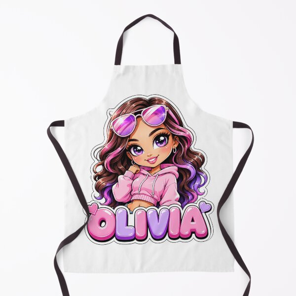 Item preview, Olivia – Stylish Anime Girl Name Mascot designed and sold by AlexLineArt.
