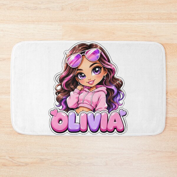 Item preview, Olivia – Stylish Anime Girl Name Mascot designed and sold by AlexLineArt.