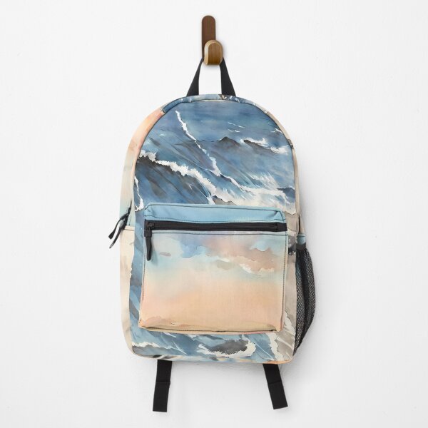 Item preview, Watercolor Ocean Sunset Beach designed and sold by HezeOtakuArt.