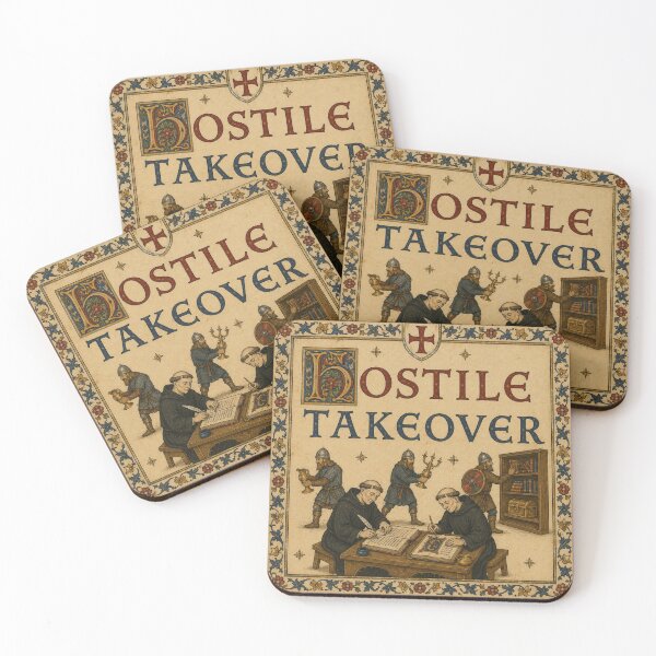 Item preview, Hostile Takeover — Viking Raid Medieval Manuscript Art designed and sold by Qorvun.