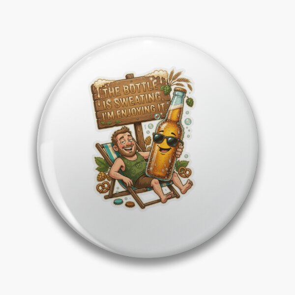 Item preview, The Bottle Is Sweating I'm Enjoying It Funny Beer Sticker designed and sold by Imaginarium of Chaos falcon88 .