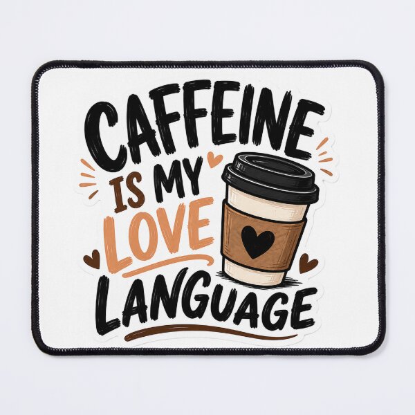Item preview, Caffeine Is My Love Language | Funny Coffee Lover Quote designed and sold by Pooch & Print Co..