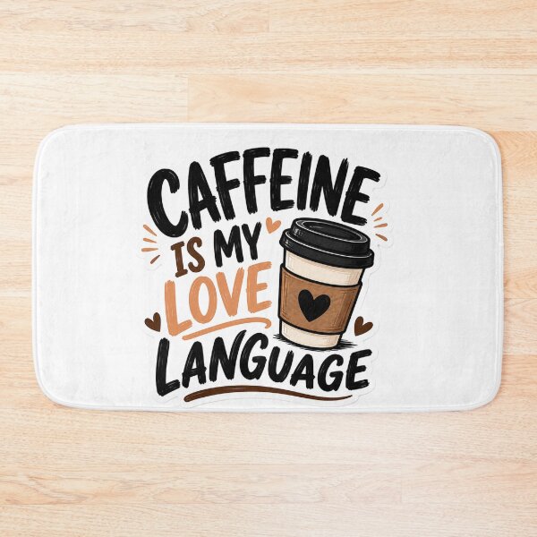 Item preview, Caffeine Is My Love Language | Funny Coffee Lover Quote designed and sold by Pooch & Print Co..