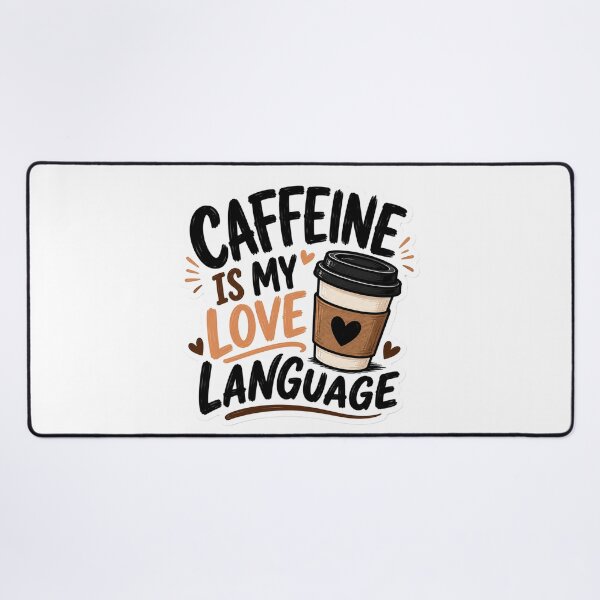 Item preview, Caffeine Is My Love Language | Funny Coffee Lover Quote designed and sold by Pooch & Print Co..