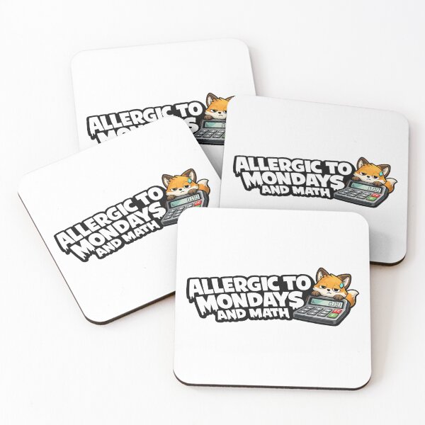 Item preview, Funny Fox Math Sticker | Allergic to Mondays and Math | Back to School Student Gift designed and sold by Moonveil_Studio.