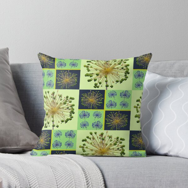 Item preview, Allium Flower Seed Head Macro Photo Collage designed and sold by JurateArt-DK.