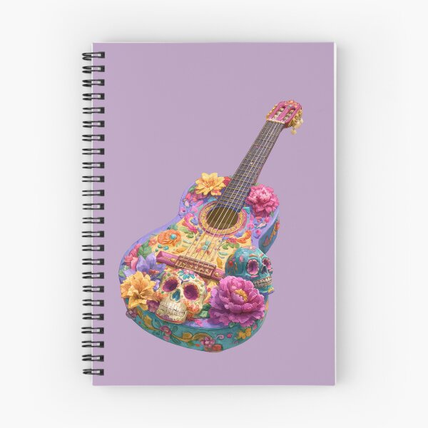 Item preview, Dia de Muertos Floral Guitar | Mexican Sugar Skull Art designed and sold by MythicMood.