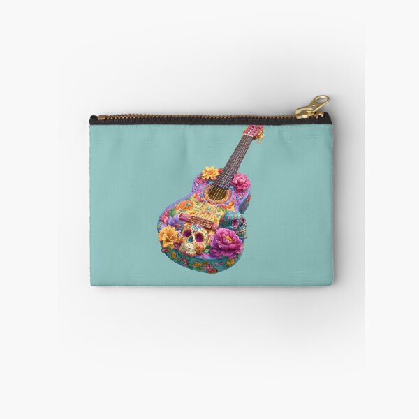 Item preview, Dia de Muertos Floral Guitar | Mexican Sugar Skull Art designed and sold by MythicMood.