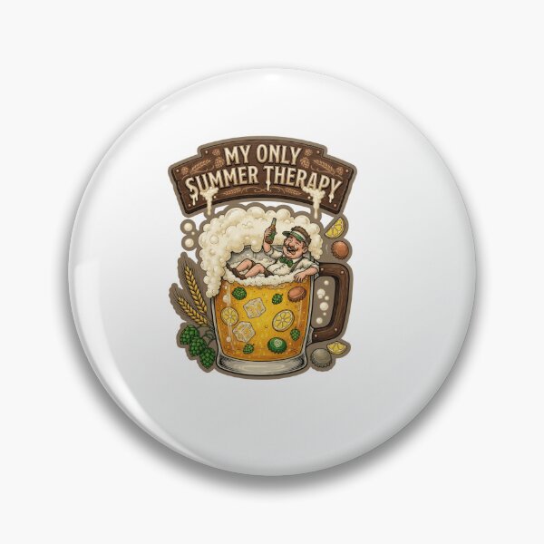 Item preview, My Only Summer Therapy Funny Beer Sticker designed and sold by Imaginarium of Chaos falcon88 .