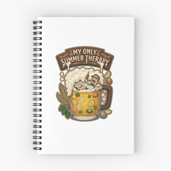 Item preview, My Only Summer Therapy Funny Beer Sticker designed and sold by Imaginarium of Chaos falcon88 .