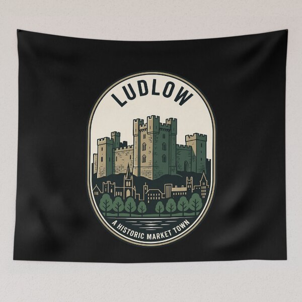 Item preview, Historic Ludlow Castle Vintage Travel Emblem Shropshire designed and sold by k3rstman1.