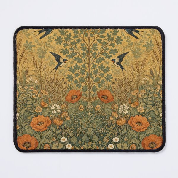 Item preview, Beautiful William Morris nature with birds inspired pattern design tapestry lovely designed and sold by Vintage Designs +.