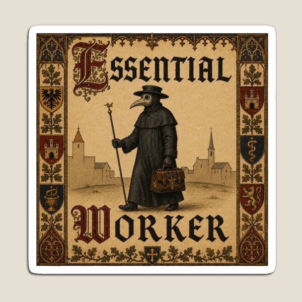 Item preview, Essential Worker — Plague Doctor Medieval Gothic Art designed and sold by Qorvun.