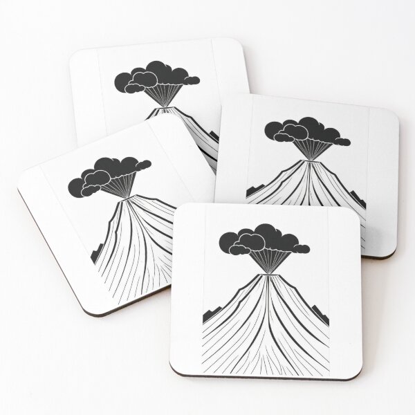 Item preview, Art - Stylized Volcano, Ukiyo-e Influence designed and sold by Reverso-Design.