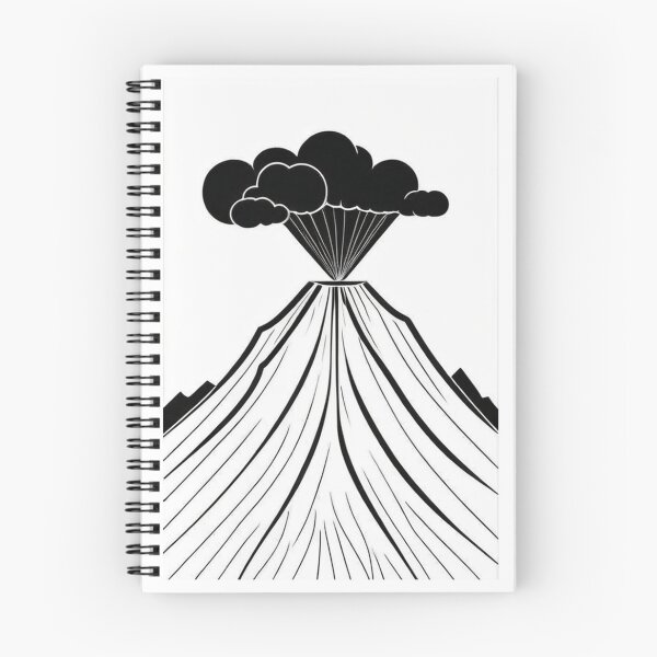 Item preview, Art - Stylized Volcano, Ukiyo-e Influence designed and sold by Reverso-Design.