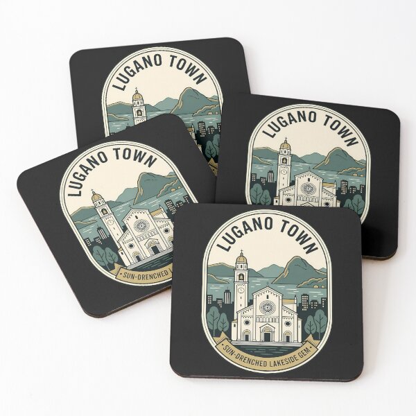 Item preview, Lugano Switzerland Vintage Travel Emblem Lakeside Town designed and sold by k3rstman1.