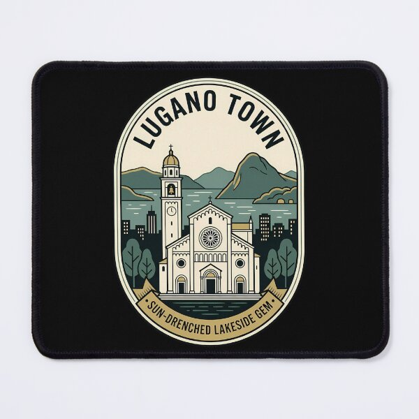 Item preview, Lugano Switzerland Vintage Travel Emblem Lakeside Town designed and sold by k3rstman1.