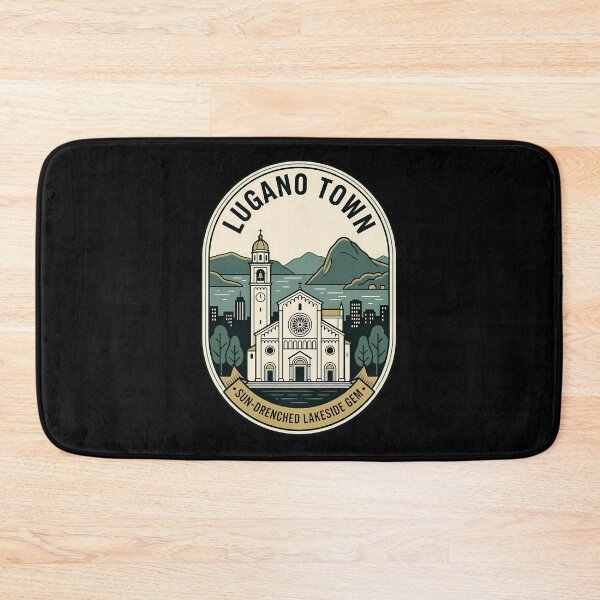 Item preview, Lugano Switzerland Vintage Travel Emblem Lakeside Town designed and sold by k3rstman1.