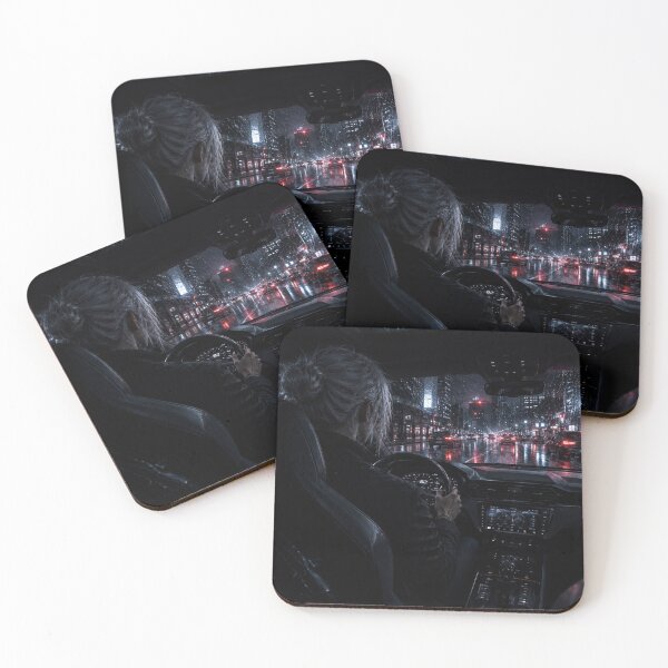 Item preview, Rainy City Night Drive - Dark Anime Car Aesthetic designed and sold by House of Rein.