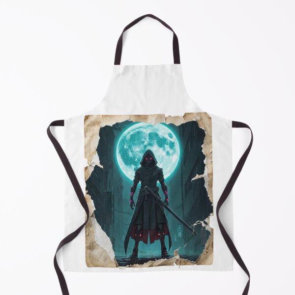 Item preview, And Another of Neon Cyborg Samurai Ronin Holographic Moon Cyberpunk Art designed and sold by The Fine Print by BassAddict.