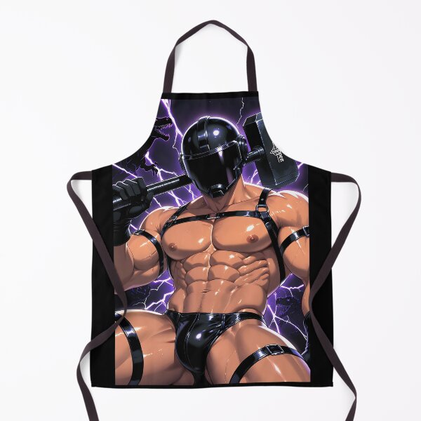 Item preview, Cyberpunk Warrior with Hammer – Futuristic Sci-Fi Muscle Illustration designed and sold by ZhivanCrimson.