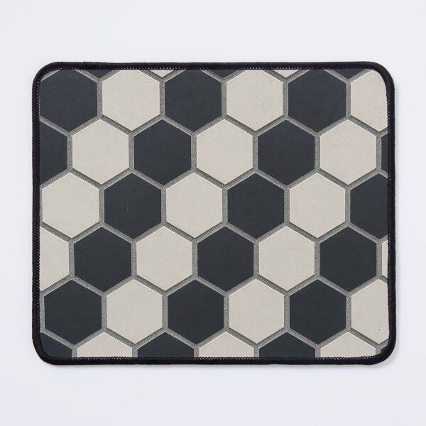 Item preview, Black and White Hexagon Mosaic Tile Pattern designed and sold by Aimaniia666.