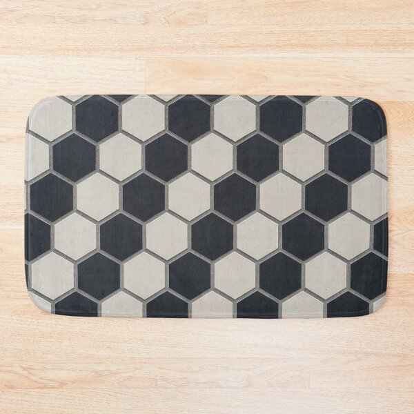Item preview, Black and White Hexagon Mosaic Tile Pattern designed and sold by Aimaniia666.