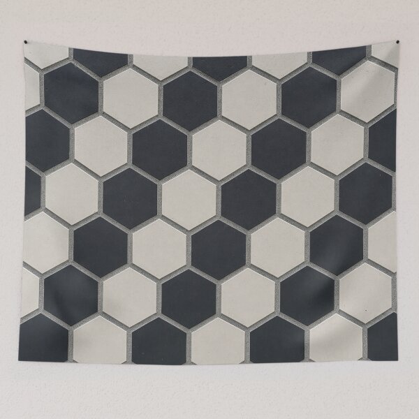 Item preview, Black and White Hexagon Mosaic Tile Pattern designed and sold by Aimaniia666.