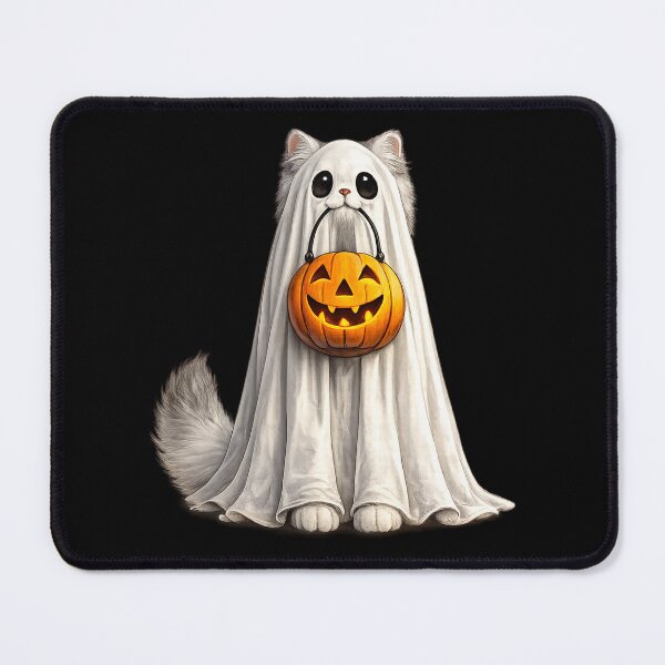 Item preview, Cute Ghost Cat Halloween Pumpkin Trick or Treat Kitty Shirt designed and sold by HectorStore11.