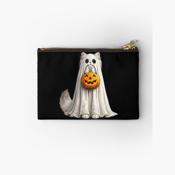Item preview, Cute Ghost Cat Halloween Pumpkin Trick or Treat Kitty Shirt designed and sold by HectorStore11.