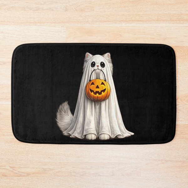 Item preview, Cute Ghost Cat Halloween Pumpkin Trick or Treat Kitty Shirt designed and sold by HectorStore11.