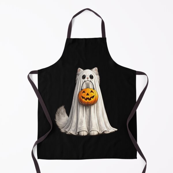 Item preview, Cute Ghost Cat Halloween Pumpkin Trick or Treat Kitty Shirt designed and sold by HectorStore11.