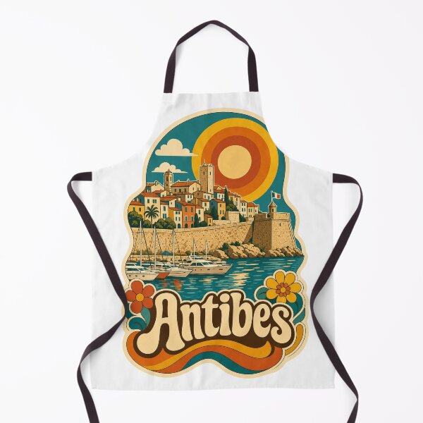 Item preview, Antibes France Travel Souvenir - Retro Illustration designed and sold by VisualArtsOasis.