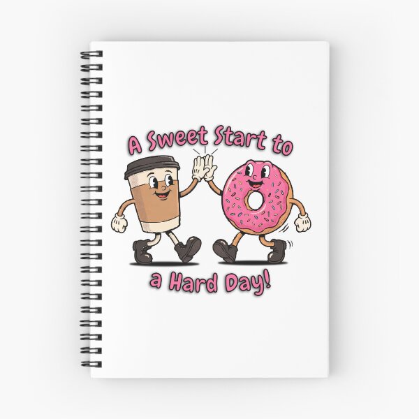 Item preview, A Sweet Start to a Hard Day - Retro 1930s Coffee & Donut Cartoon designed and sold by KozbiDesign.