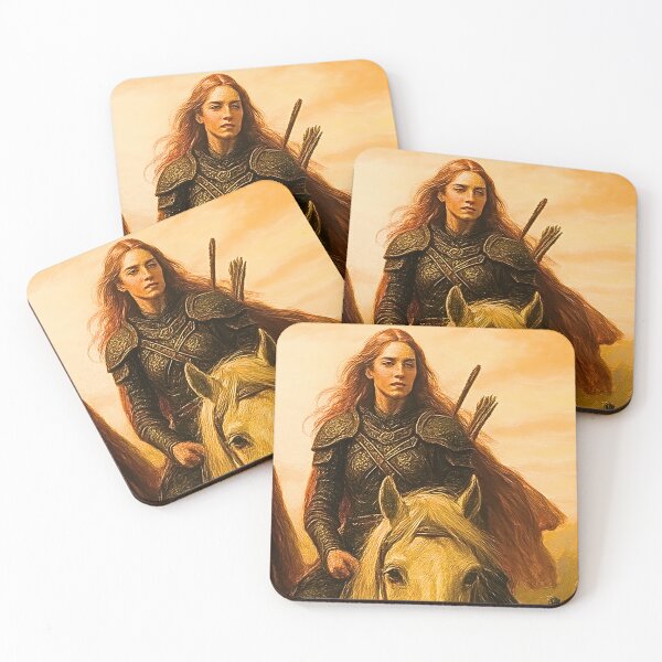 Item preview, Fantasy Female Warrior Riding Horse designed and sold by House of Rein.