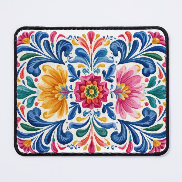 Item preview, Mexican Talavera Floral Pattern | Colorful Folk Art Design designed and sold by MythicMood.