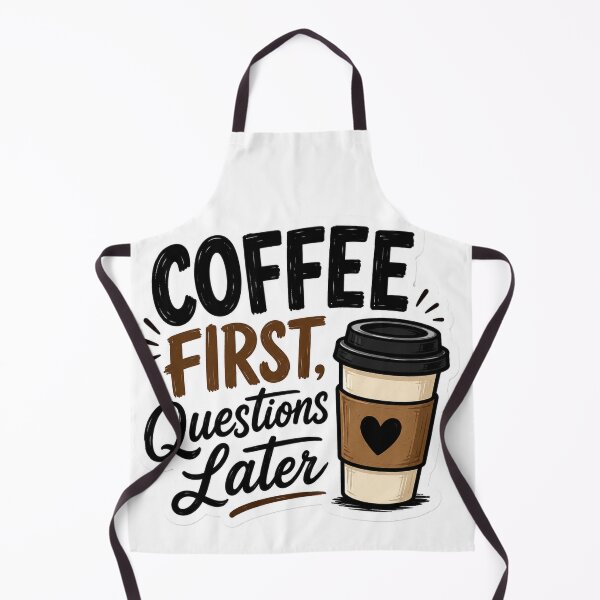 Artikelvorschau, Coffee First, Questions Later | Funny Coffee Lover Quote entworfen und verkauft von Pooch & Print Co..