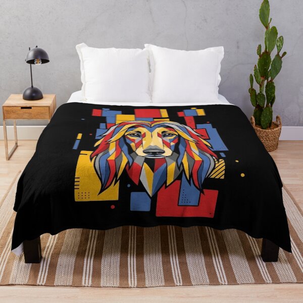 Item preview, Funny Afghan Hound Colorful Blocks Geometric Art Mom Dad Kids designed and sold by FurryHavenPH.